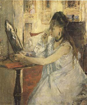 Berthe Morisot Young Woman Powdering Herself (mk09) Norge oil painting art